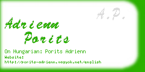 adrienn porits business card